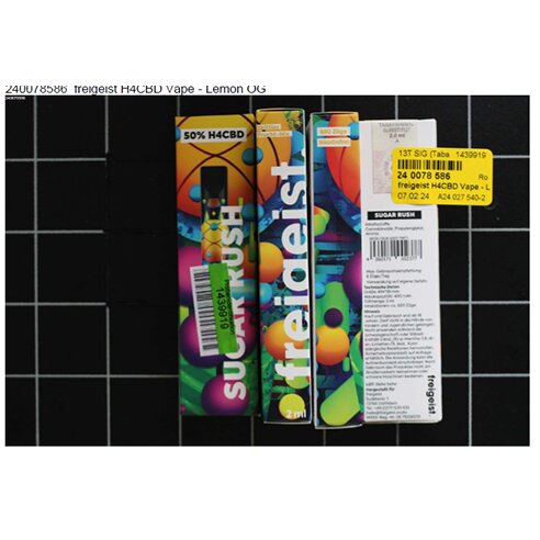 dTest: Elektronick cigareta freigeist. THC.P Vape, H4CBD Vape -  nebezpen vrobky
