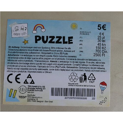 dTest: Dřevěné puzzle TEDi Happy Kids „Puzzle“